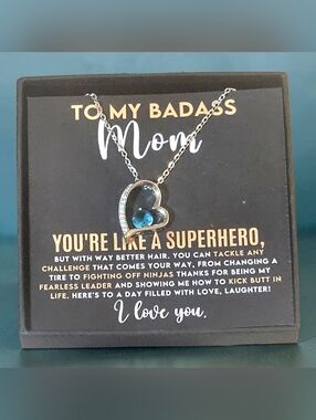 "To My Bad*ss Mom" Forever Love Necklace With Gift Box